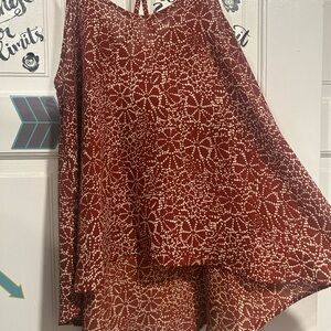 Sienna Sky Red and White Halter Top